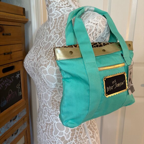 BETSEY JOHNSON x REDKEN Mint Green Mini Tote - NWT - Picture 4 of 9